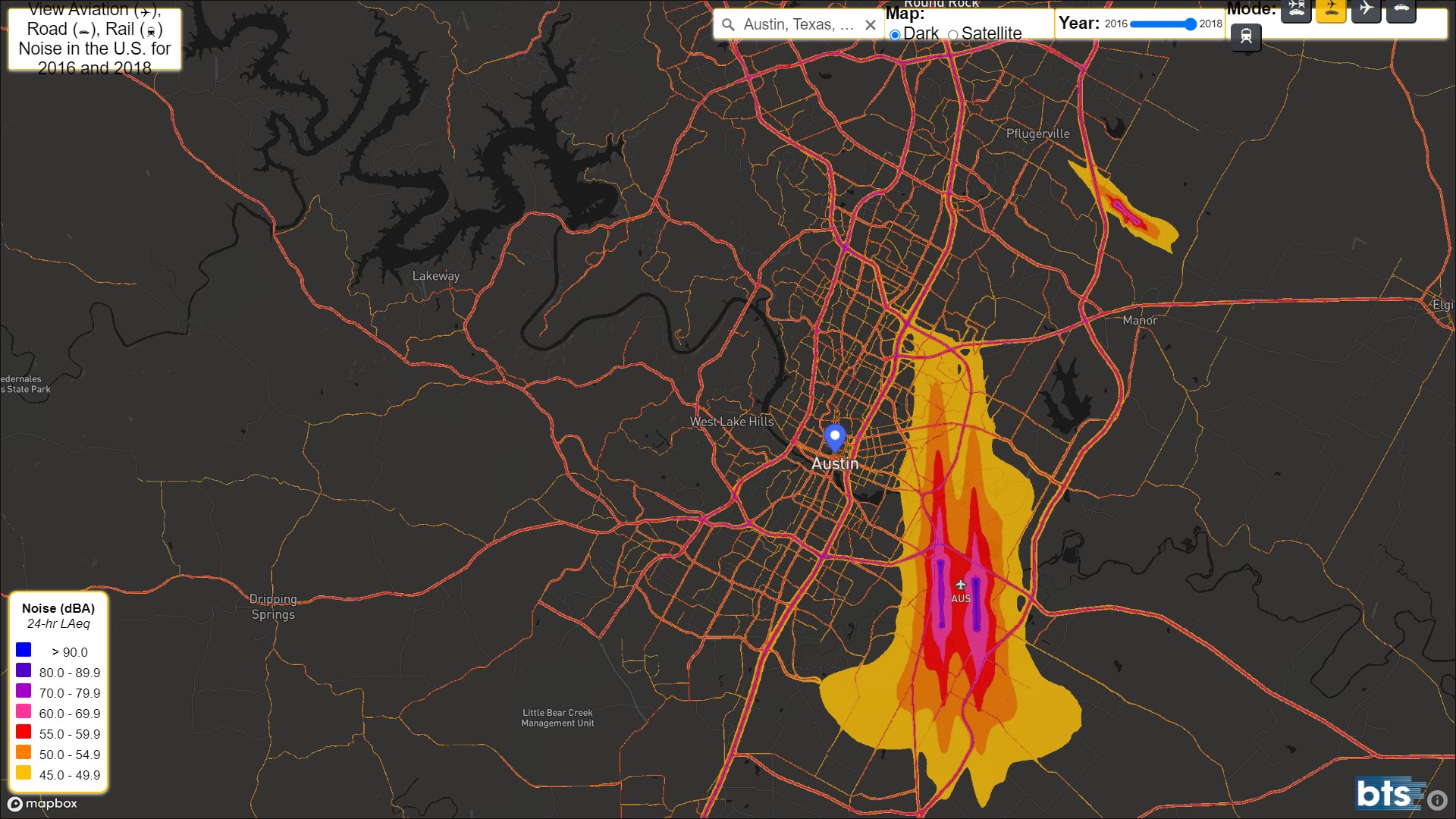 National Transportation Noise Map