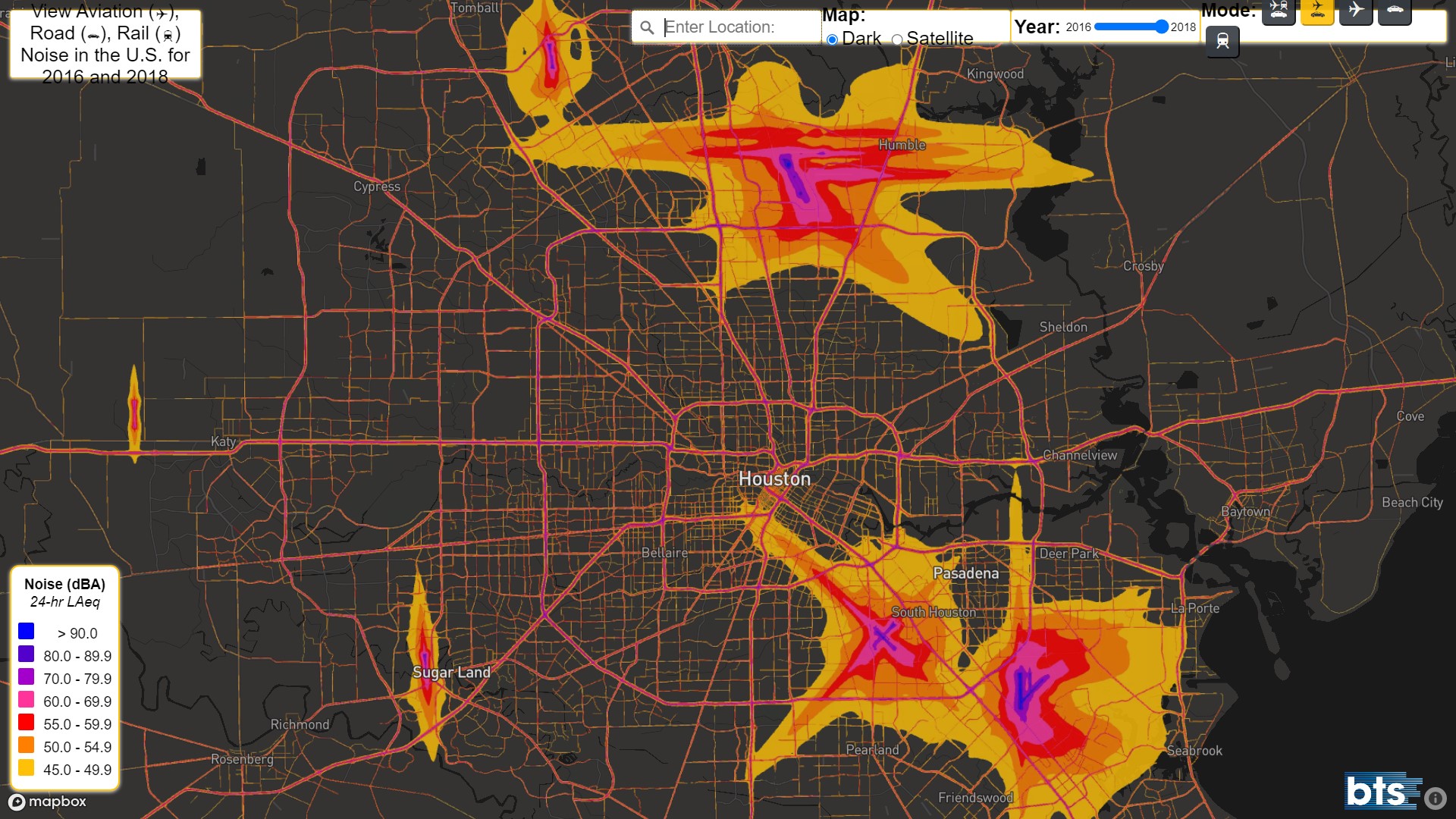 National Transportation Noise Map