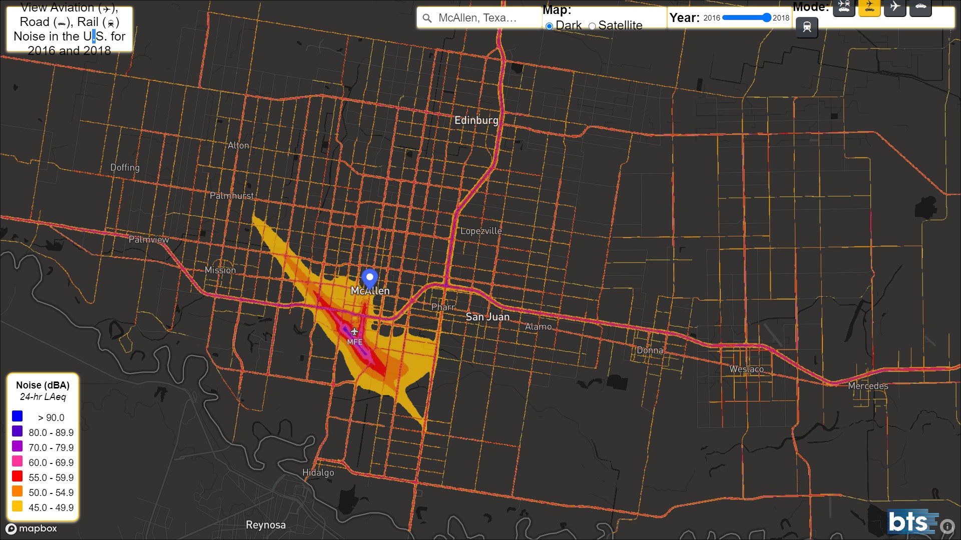 National Transportation Noise Map