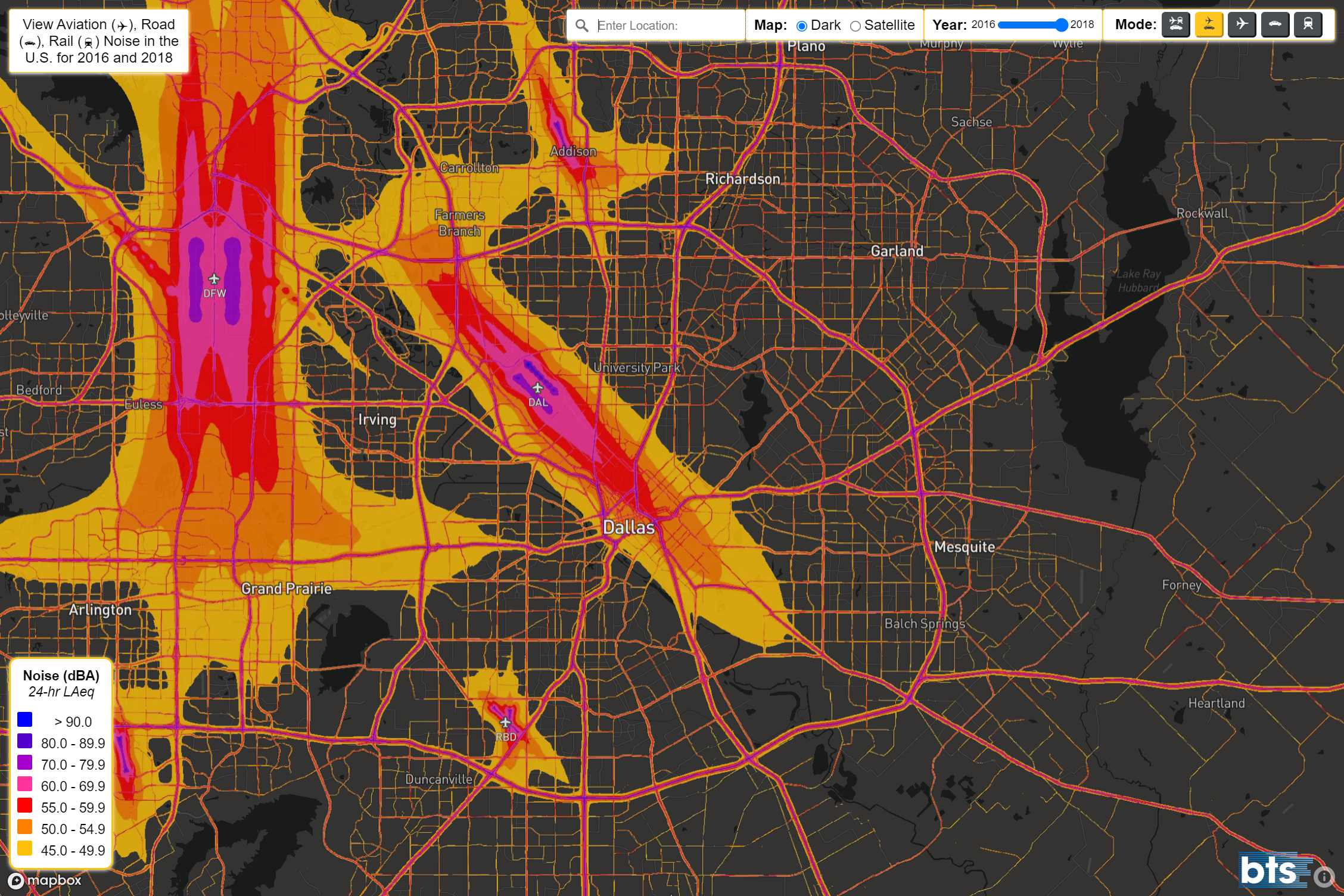 National Transportation Noise Map